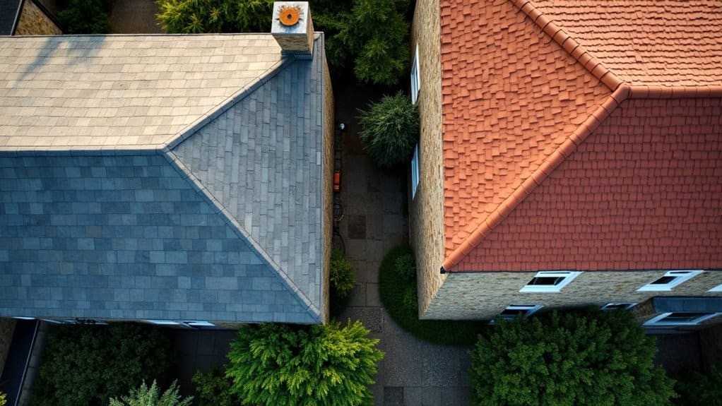 Completed tile roof restoration on Victorian terrace