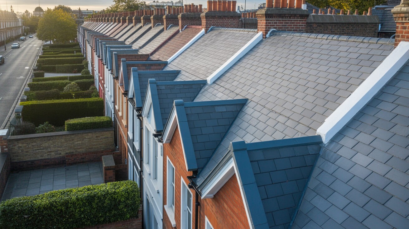 Lead flashing around dormer window