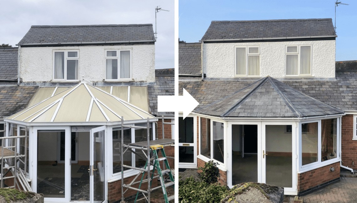 Completed roofing project