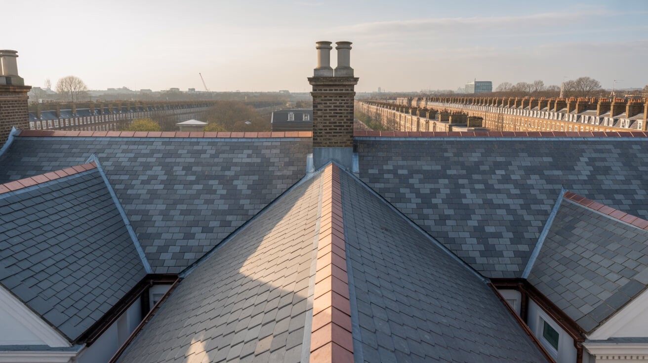 Welsh slate roof on detached property in Didsbury