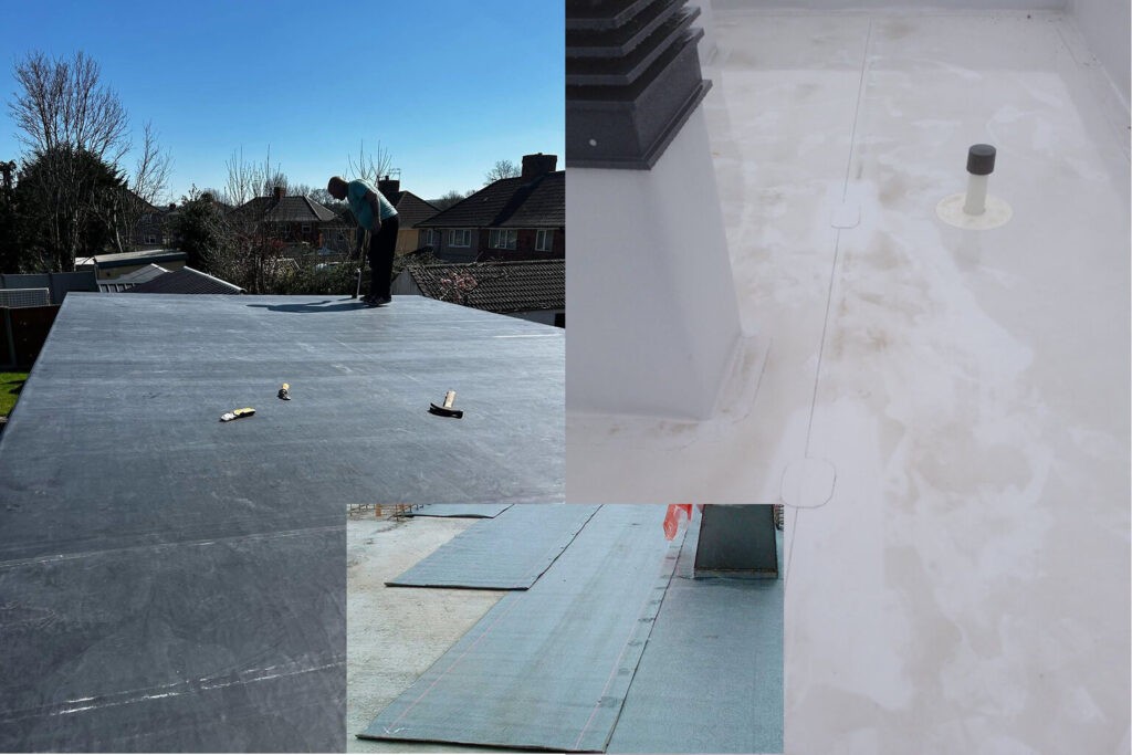 EPDM flat roof on garage extension